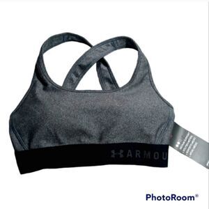 Under Armour Crossback Compression Gray Sports Bra -B